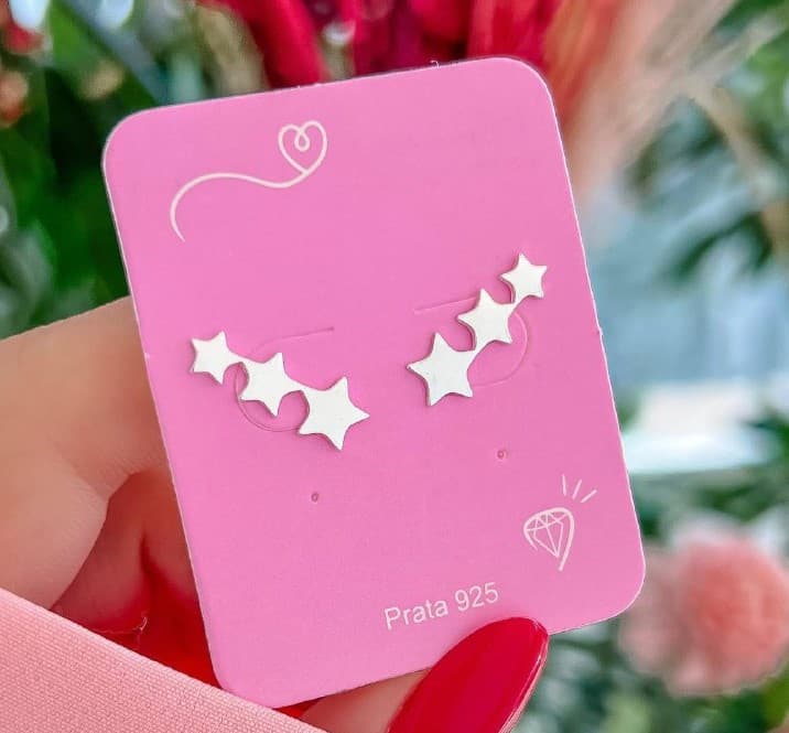 Brinco Earcuff Estrela - Prata 925 Legítima - Ana & Brilho Mineiro