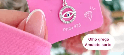 Pingente Redondo Olho Cravejado com Zirconia - Prata 925 Legítima - Ana & Brilho Mineiro