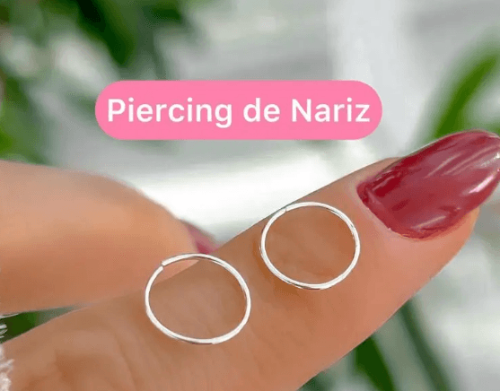 Piercing de Nariz Argola 8 Mm - Prata 925 Legítima - Ana & Brilho Mineiro