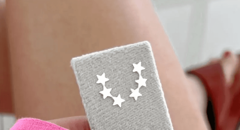 Brinco Trio De Estrelas 15Mm